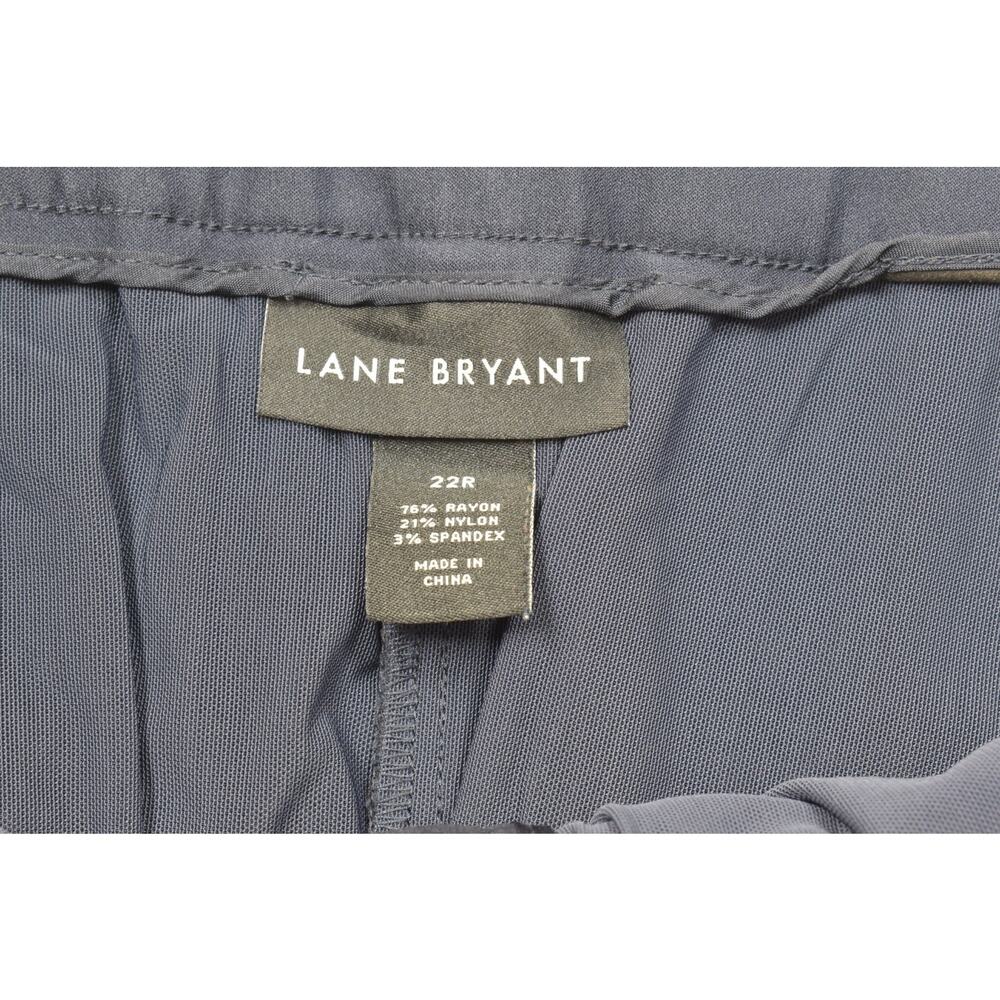 Lane Bryant Women's Size 22R Navy Blue Straight Leg Trouser Pants Rayon Blend S - Picture 6 of 8